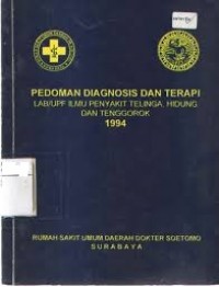 Pedoman Diagnosis Terapi bag/smf Ilmu Penyakit Telinga,Hidung dan Tenggorokan